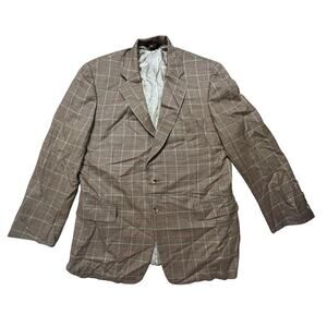 Vintage PAUL STUART Sport Jacket Blazer - Wool & Silk Blend - Brown - Size: 44